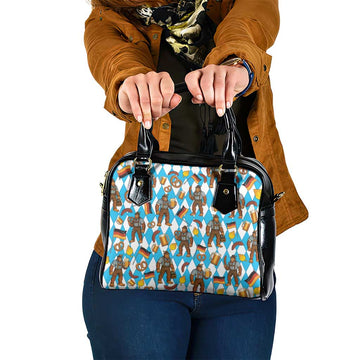 Funny Bigfoot Oktoberfest Shoulder Handbag Sasquatch Beer Pretzel Bavarian LT05