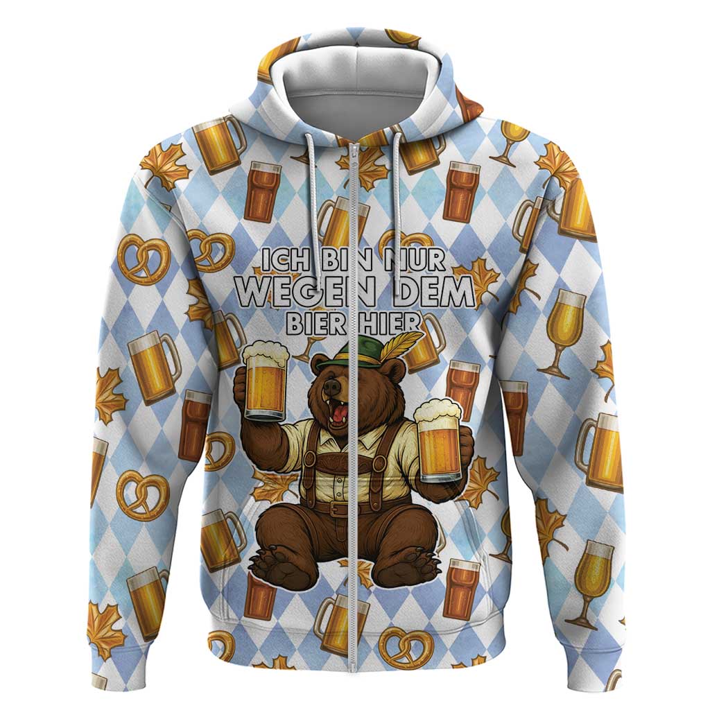 Funny Beer Oktoberfest Hoodie Ich Bin Nur Wegen Dem Bier Hier LT05