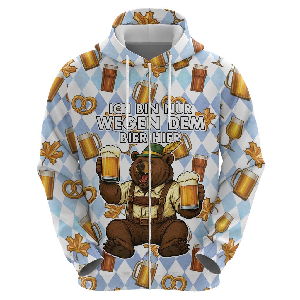 Funny Beer Oktoberfest Hoodie Ich Bin Nur Wegen Dem Bier Hier LT05
