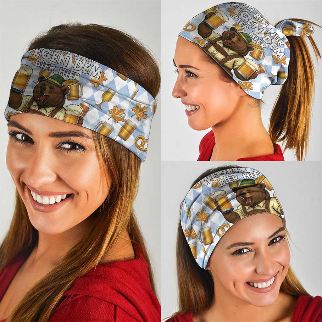 Funny Beer Oktoberfest Neck Gaiter Ich Bin Nur Wegen Dem Bier Hier LT05