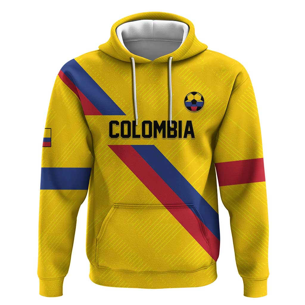Custom Colombia Football Hoodie Vamos La Tricolor Retro Style LT05
