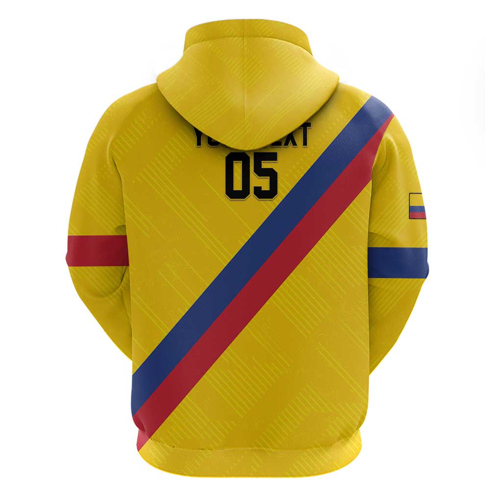 Custom Colombia Football Hoodie Vamos La Tricolor Retro Style LT05