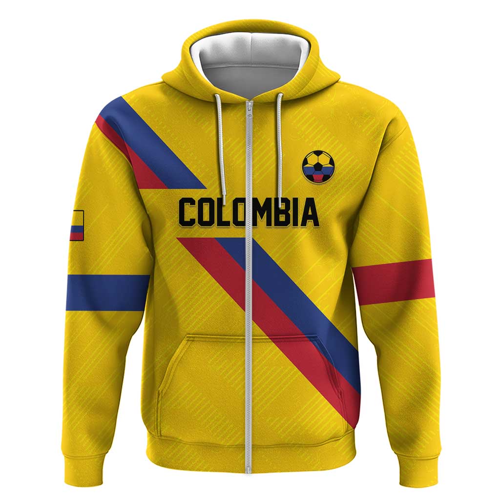 Custom Colombia Football Hoodie Vamos La Tricolor Retro Style LT05