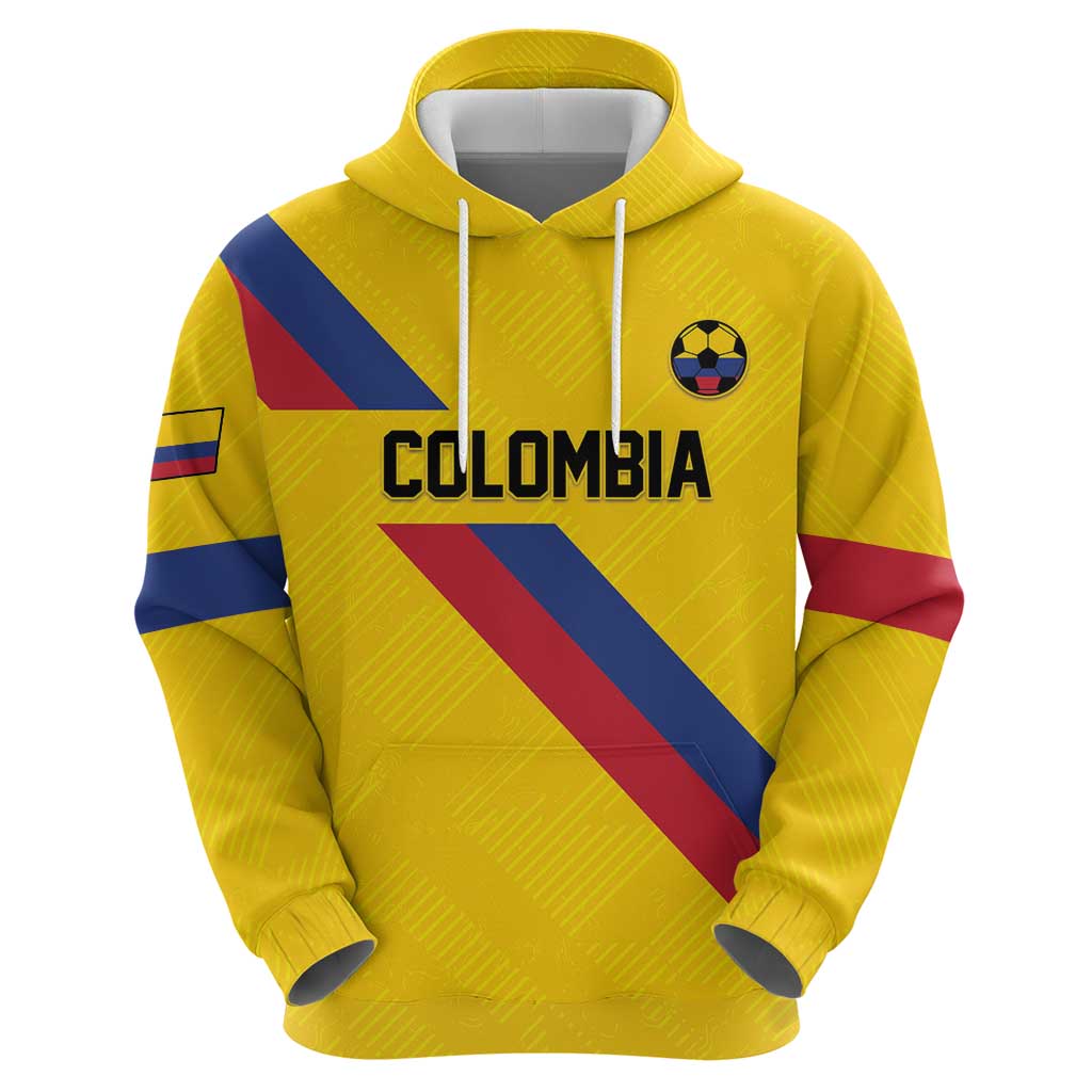 Custom Colombia Football Hoodie Vamos La Tricolor Retro Style LT05