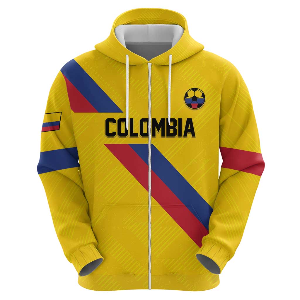 Custom Colombia Football Hoodie Vamos La Tricolor Retro Style LT05