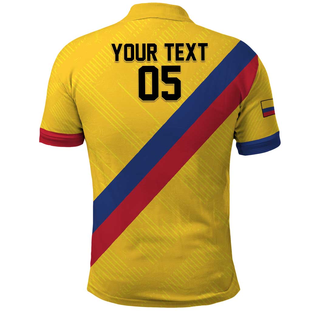 Custom Colombia Football Polo Shirt Vamos La Tricolor Retro Style LT05