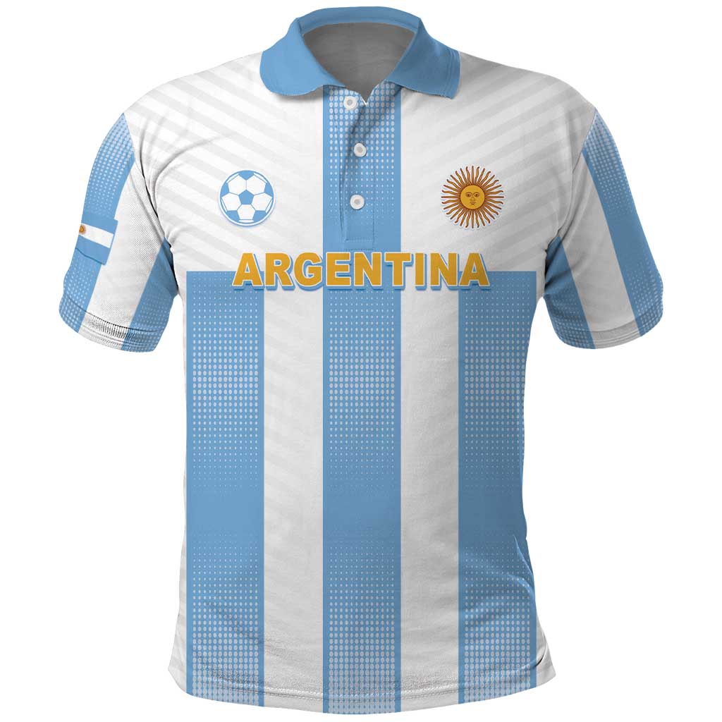 Custom Argentina Football Polo Shirt Albiceleste Unique Style LT05