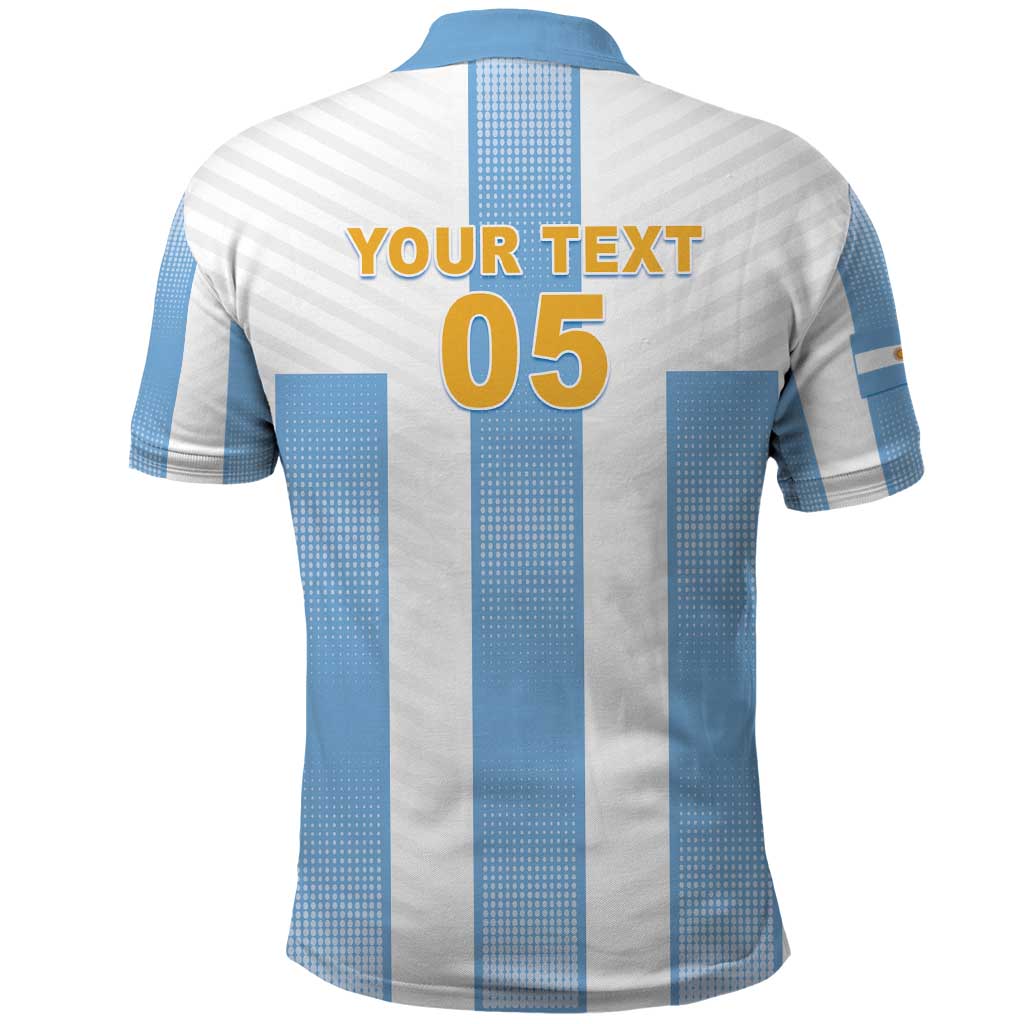 Custom Argentina Football Polo Shirt Albiceleste Unique Style LT05