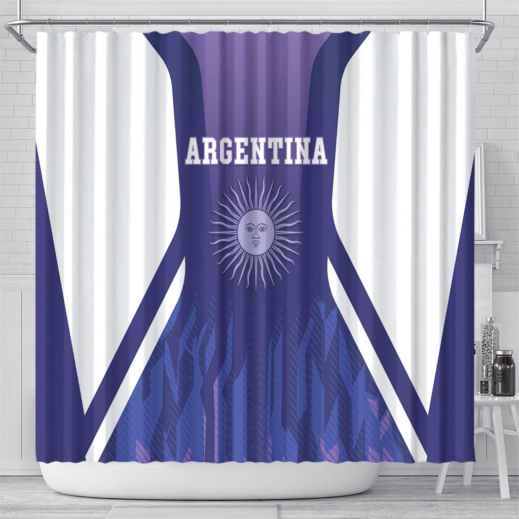 Argentina 2025 Football Shower Curtain Purple Version LT05