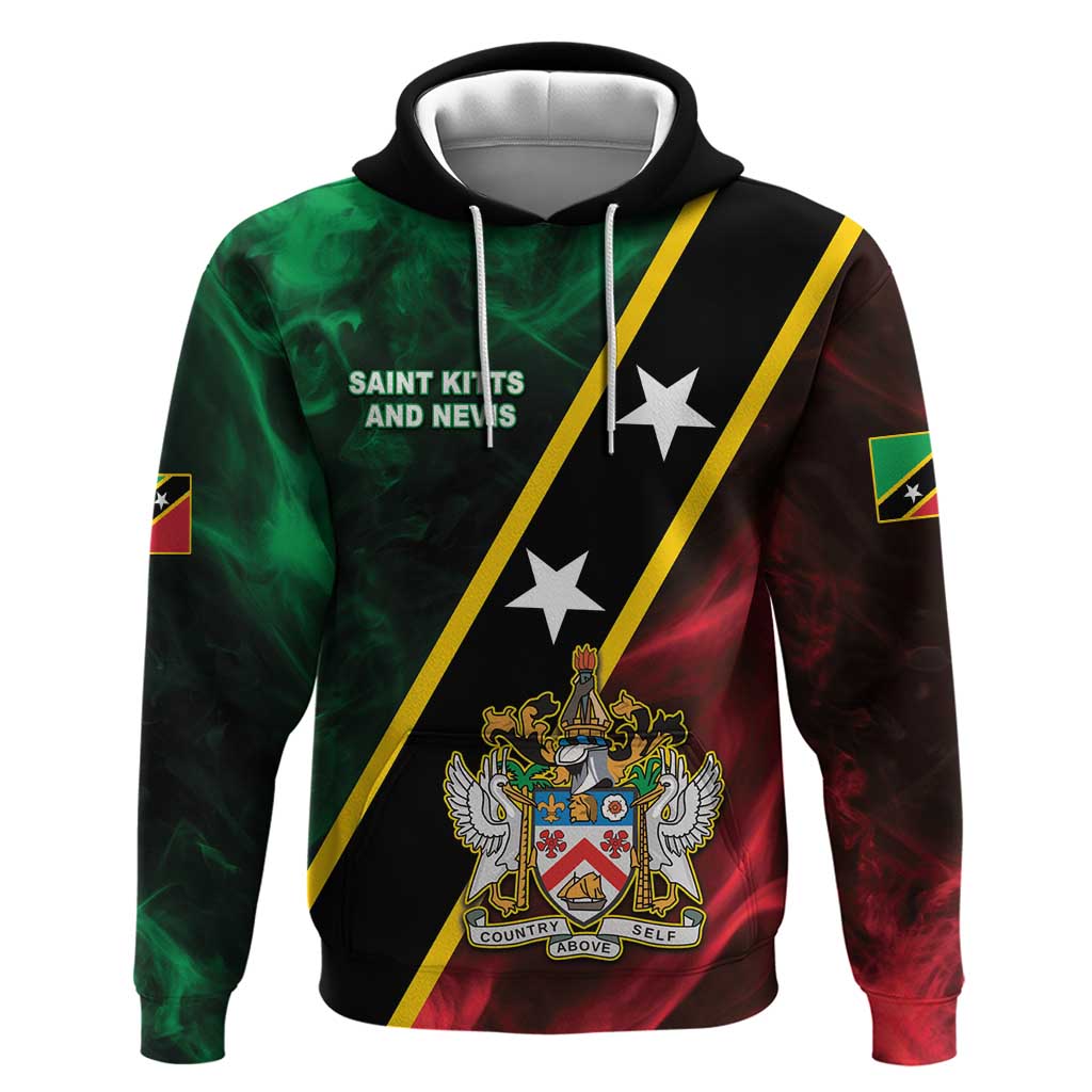Personalized Saint Kitts and Nevis Hoodie Flag Style With Stars LT05