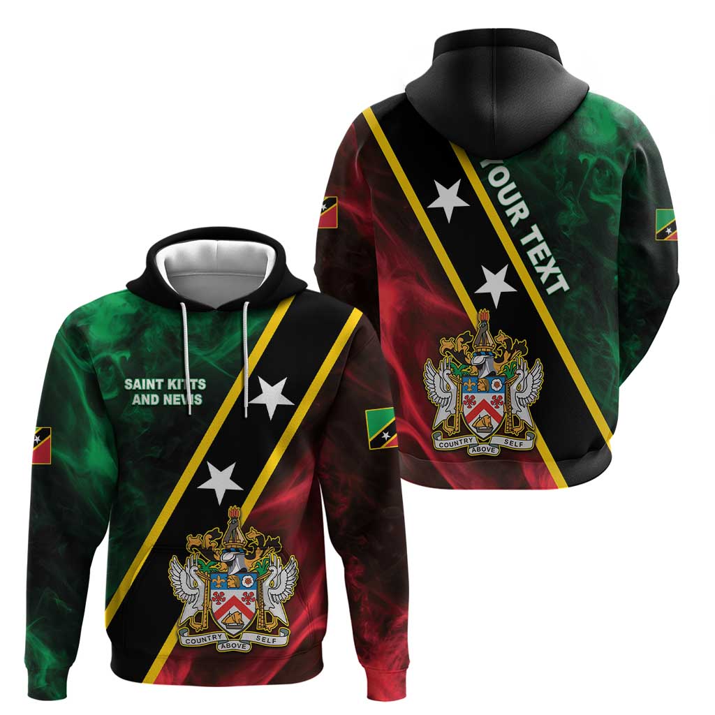 Personalized Saint Kitts and Nevis Hoodie Flag Style With Stars LT05