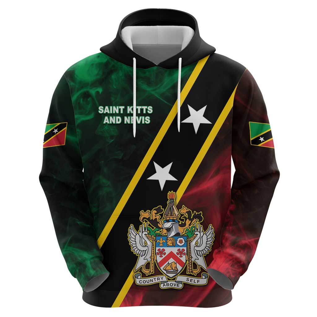 Personalized Saint Kitts and Nevis Hoodie Flag Style With Stars LT05