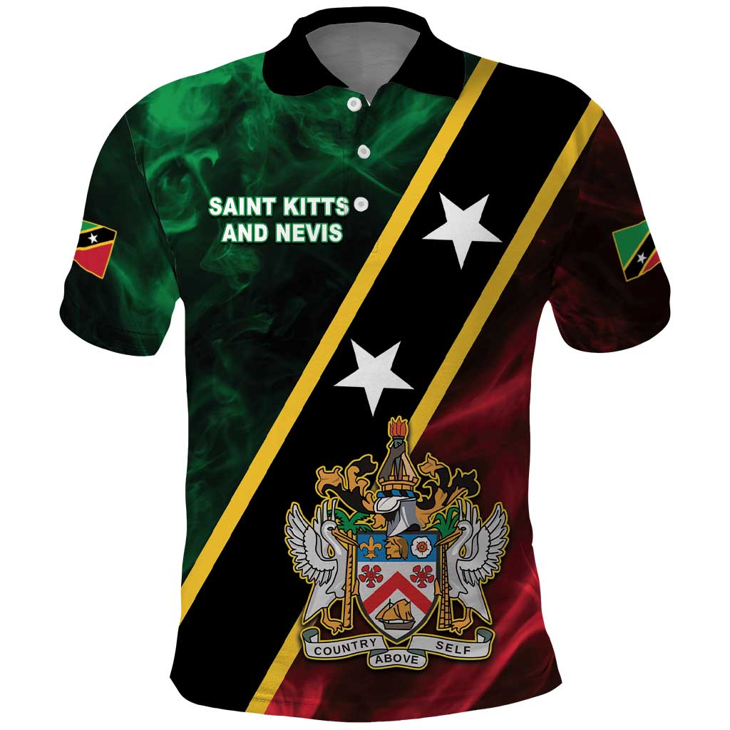 Personalized Saint Kitts and Nevis Polo Shirt Flag Style With Stars LT05