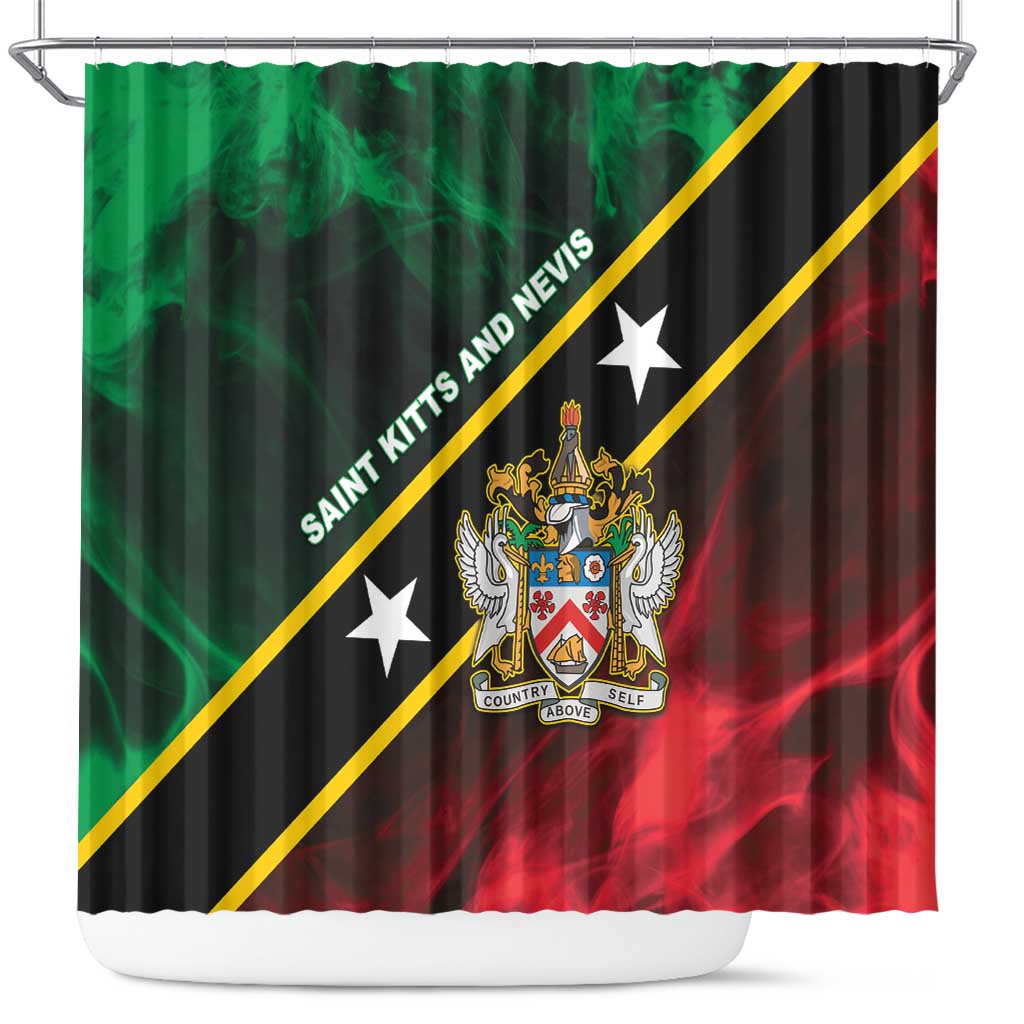 Saint Kitts and Nevis Shower Curtain Flag Style With Stars LT05