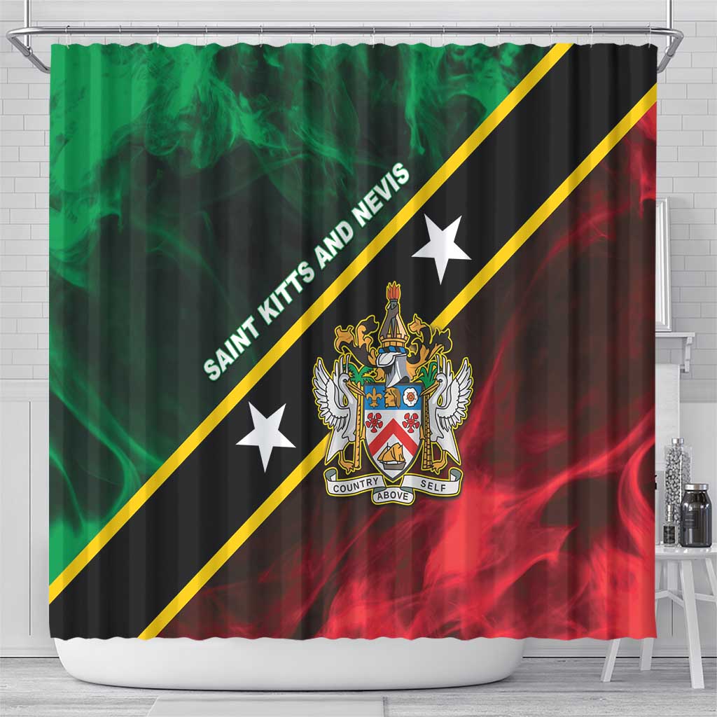 Saint Kitts and Nevis Shower Curtain Flag Style With Stars LT05