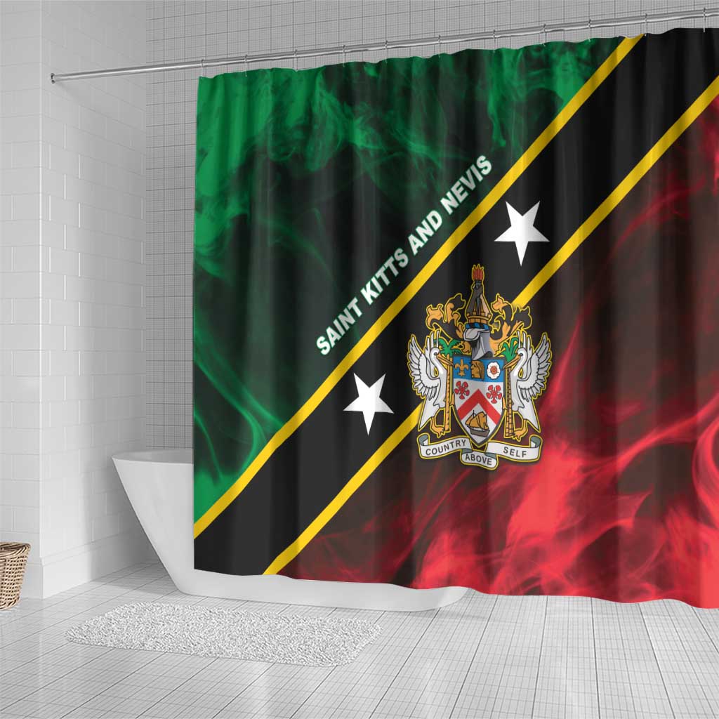 Saint Kitts and Nevis Shower Curtain Flag Style With Stars LT05