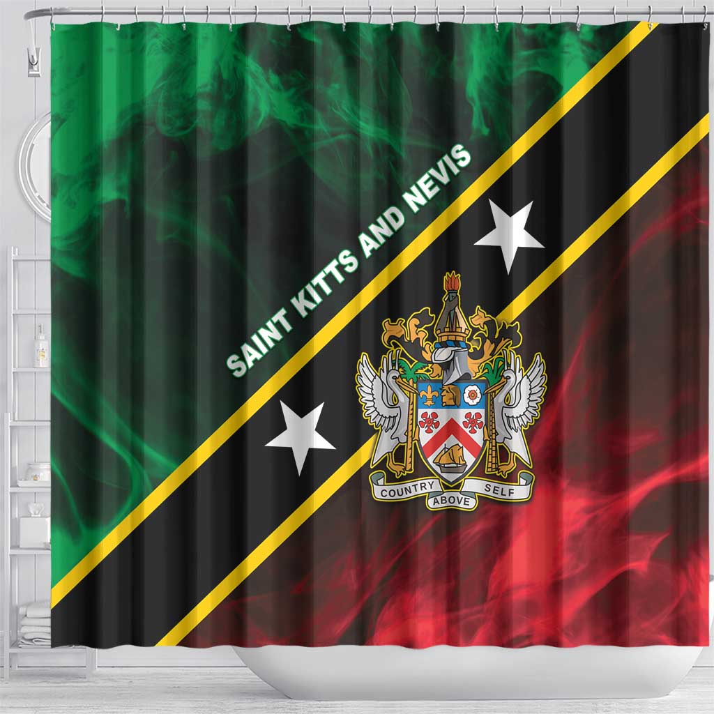 Saint Kitts and Nevis Shower Curtain Flag Style With Stars LT05