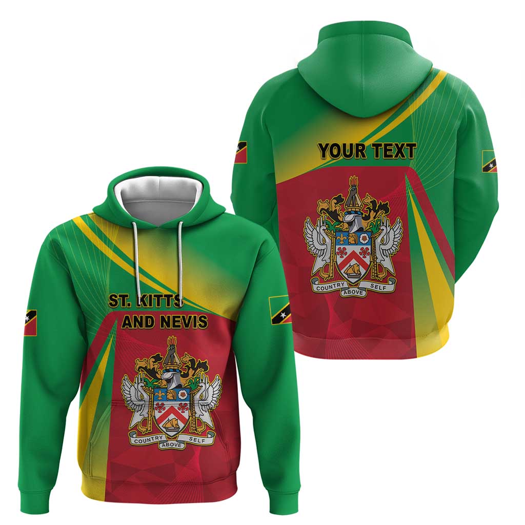 Personalized Saint Kitts and Nevis Hoodie Coat Of Arms Sporty Style LT05