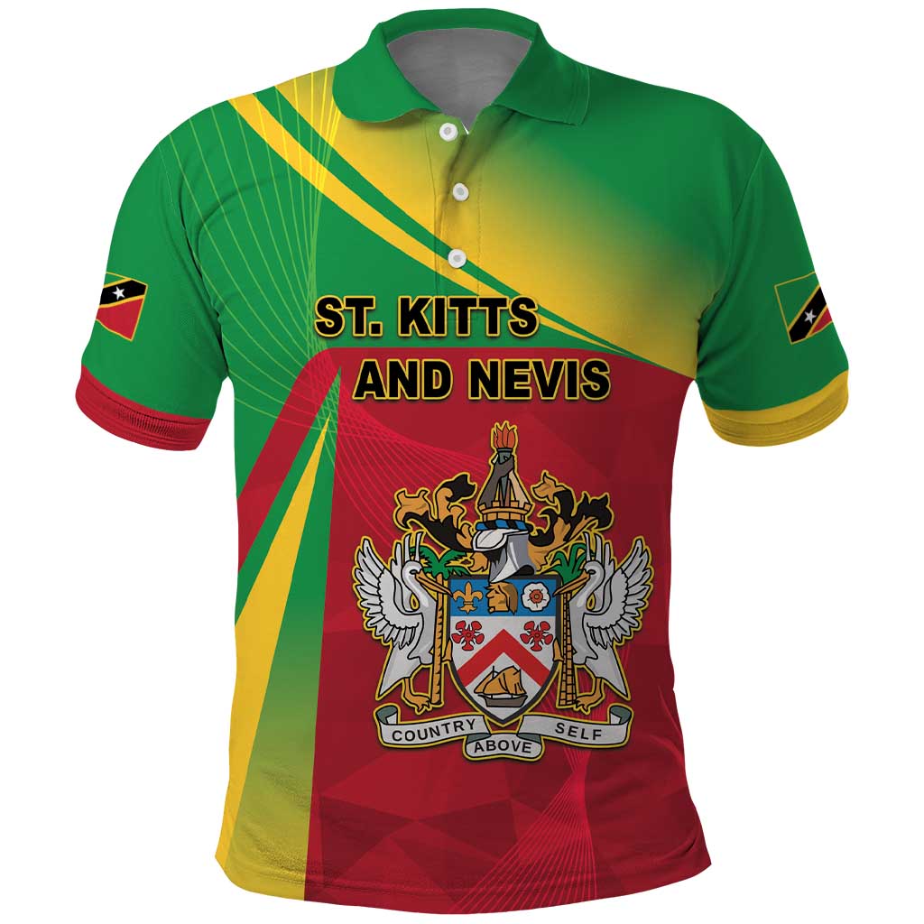 Personalized Saint Kitts and Nevis Polo Shirt Coat Of Arms Sporty Style LT05