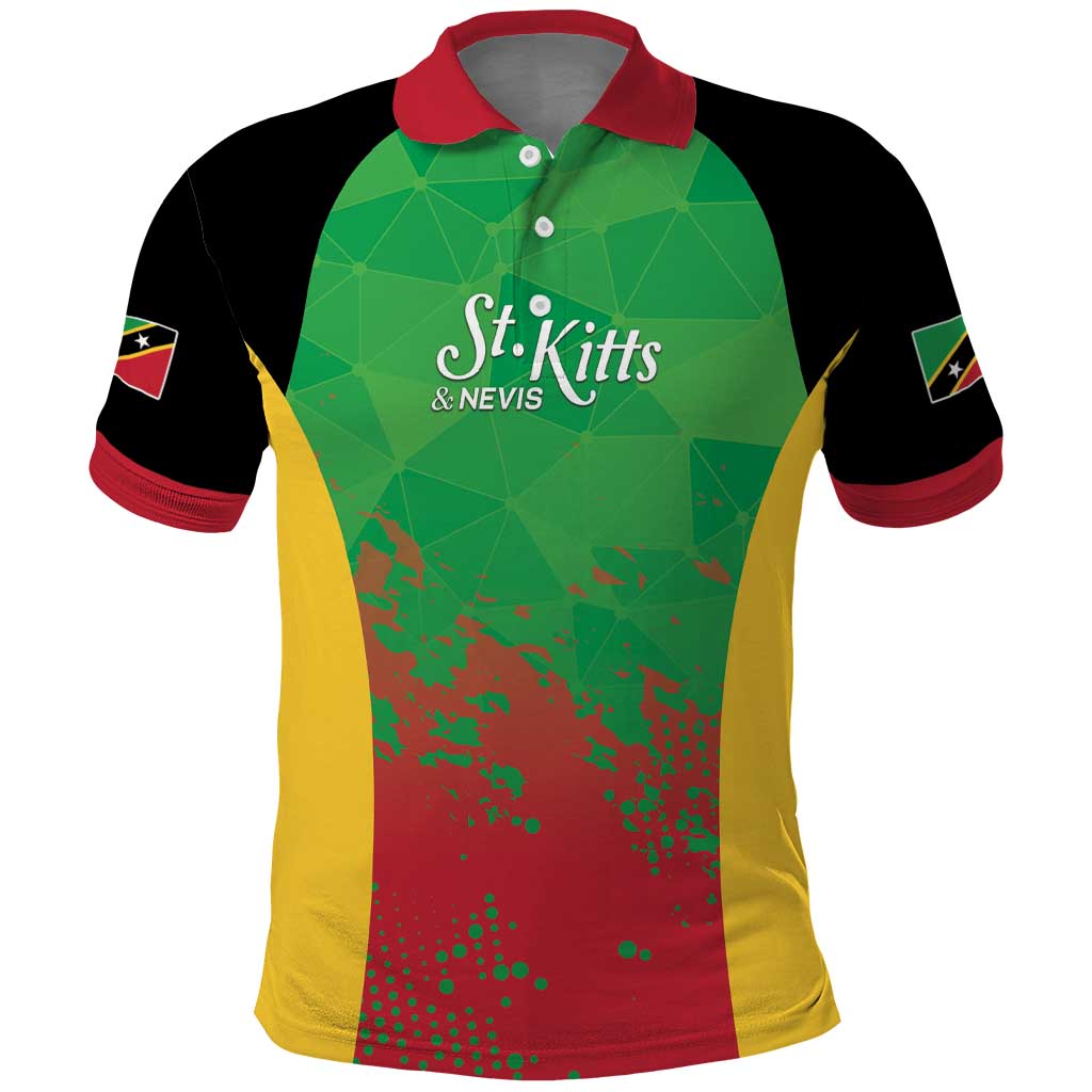 Custom Saint Kitts and Nevis Cricket Polo Shirt Simple Style LT05