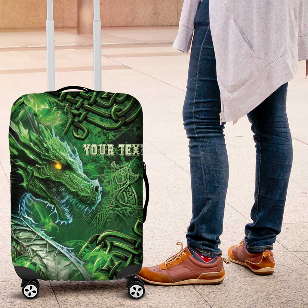 Personalized Ireland Celtic Luggage Cover Irish Roots Dragon Soul LT05