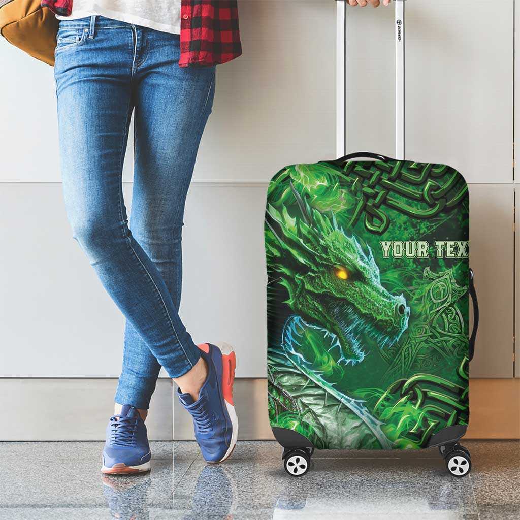 Personalized Ireland Celtic Luggage Cover Irish Roots Dragon Soul LT05