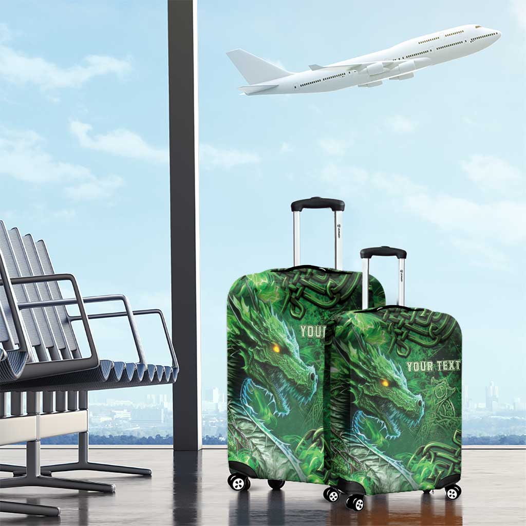 Personalized Ireland Celtic Luggage Cover Irish Roots Dragon Soul LT05