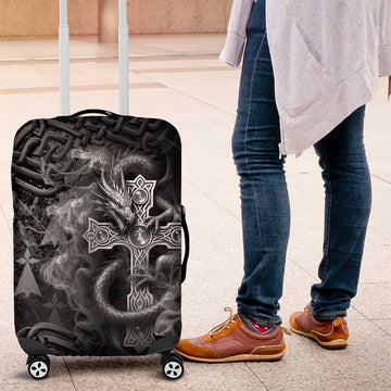 Brittany Celtic Cross Luggage Cover Fantasy Celtic Dragon LT05