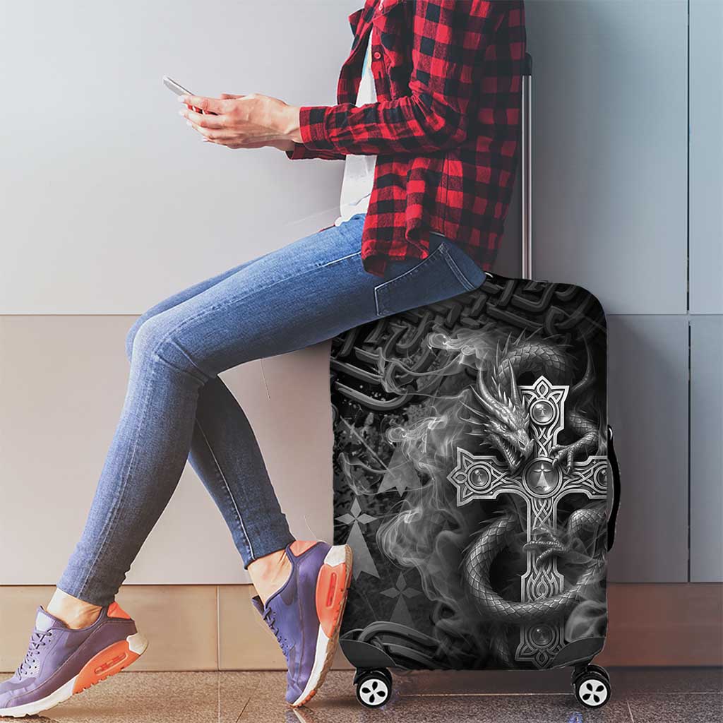 Brittany Celtic Cross Luggage Cover Fantasy Celtic Dragon LT05