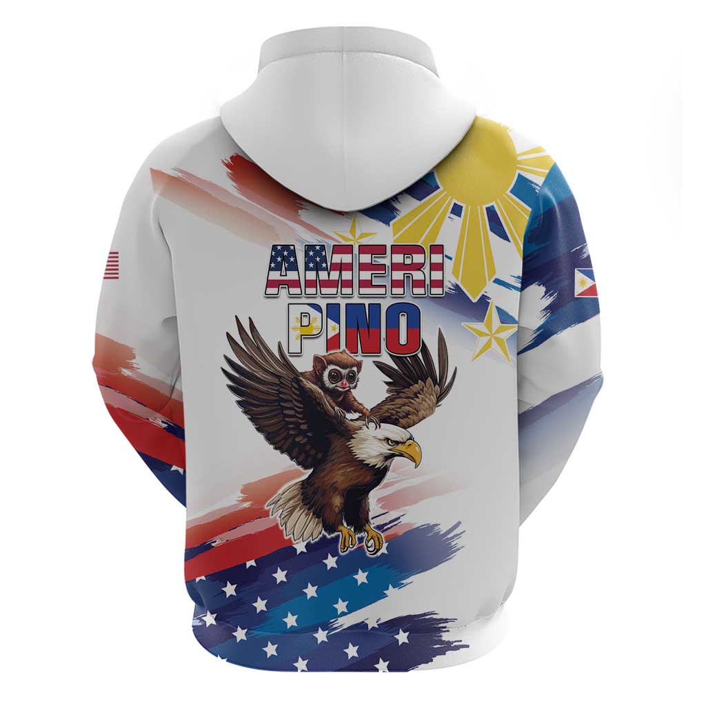 Filipino American History Month Hoodie Bald Eagle Tarsier Together LT05