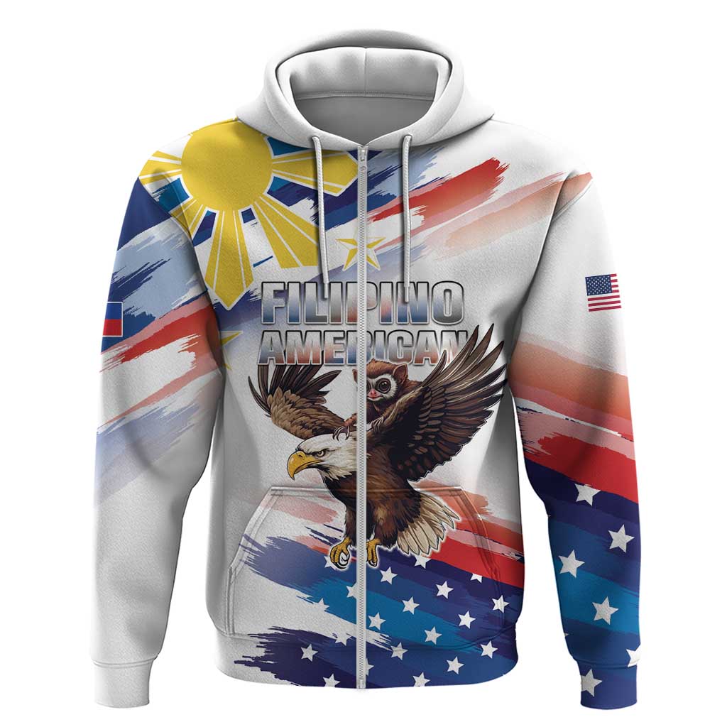 Filipino American History Month Hoodie Bald Eagle Tarsier Together LT05