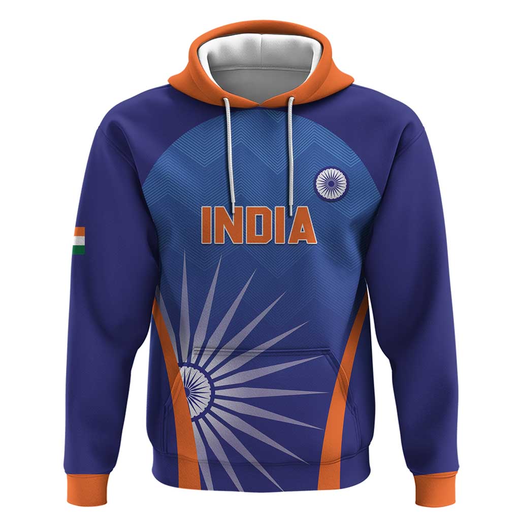 Custom India Cricket Hoodie Go Champions Men In Blue LT05