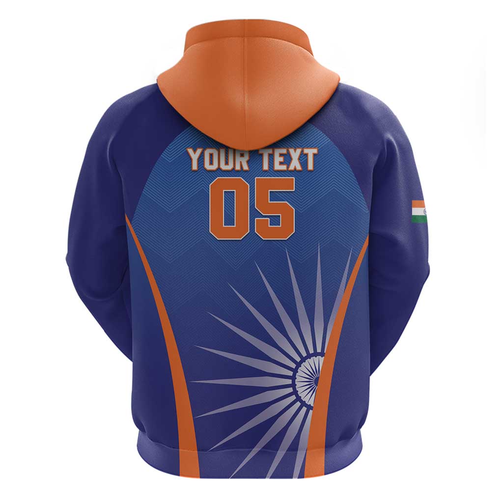 Custom India Cricket Hoodie Go Champions Men In Blue LT05