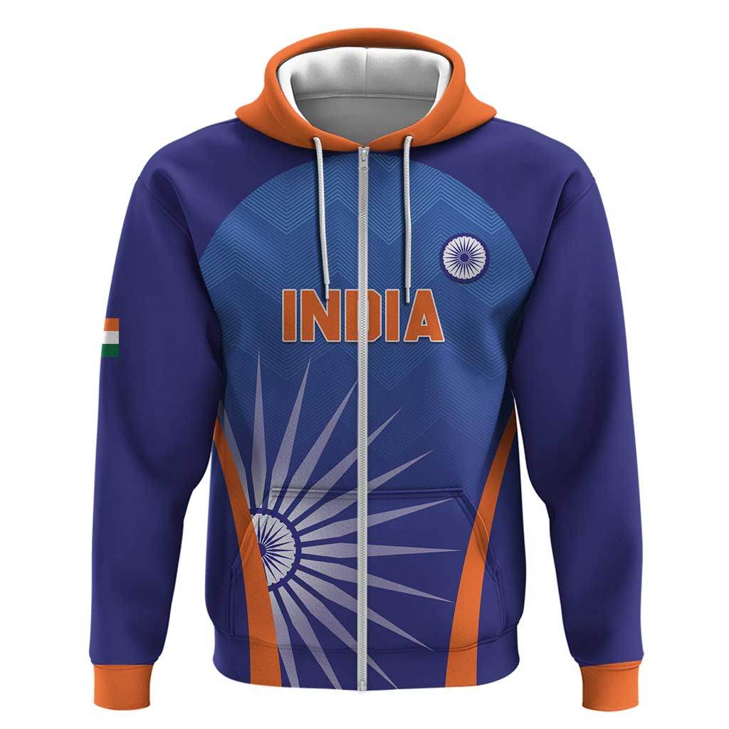 Custom India Cricket Hoodie Go Champions Men In Blue LT05