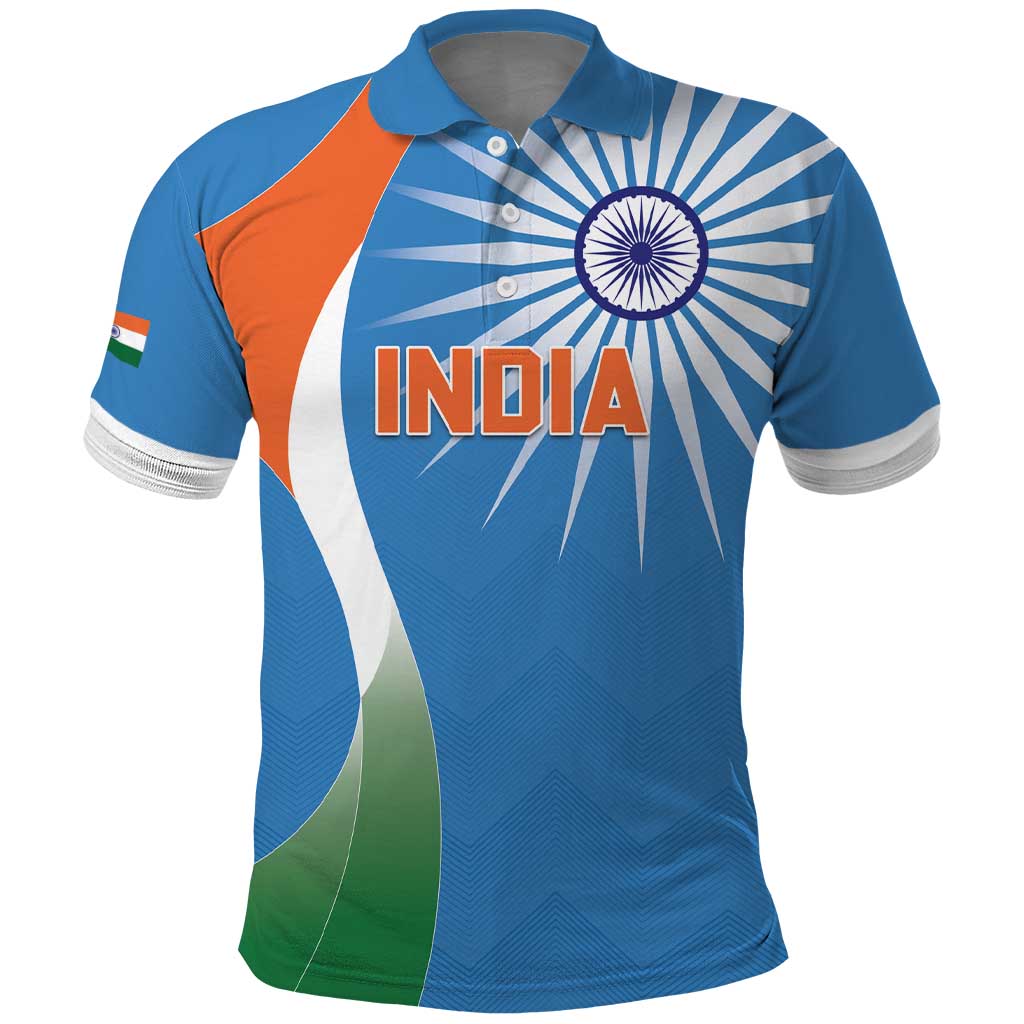 Custom India Cricket Polo Shirt Sporty Style LT05