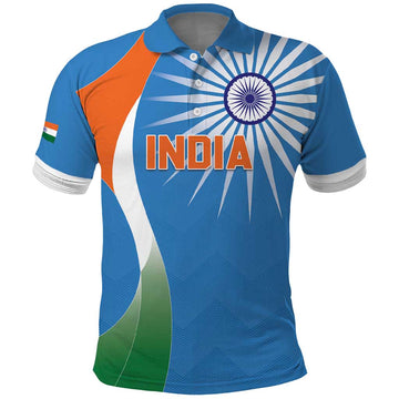 Custom India Cricket Polo Shirt Sporty Style LT05