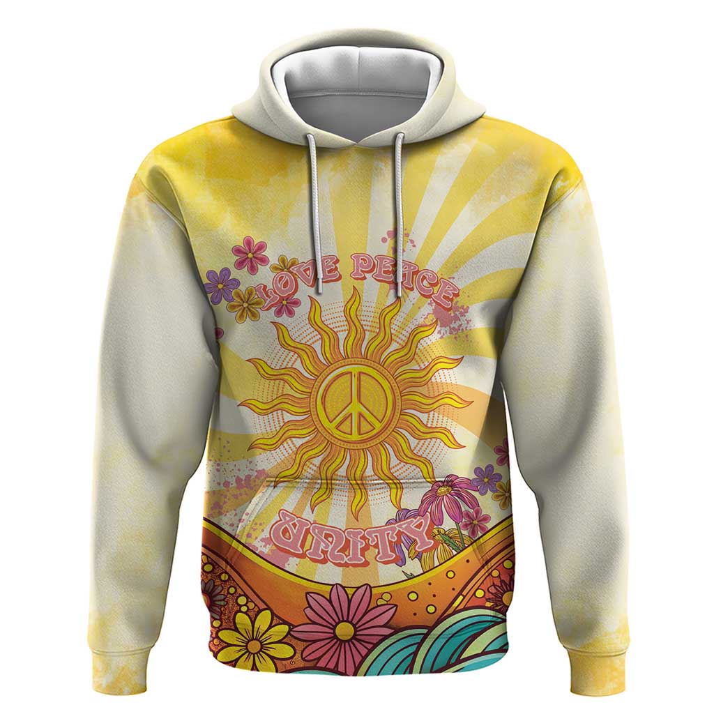 Love Peace Unity Hoodie Hippie Soul Sunflower LT05