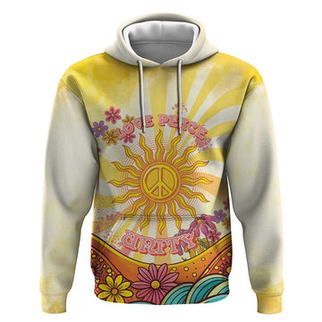Love Peace Unity Hoodie Hippie Soul Sunflower LT05