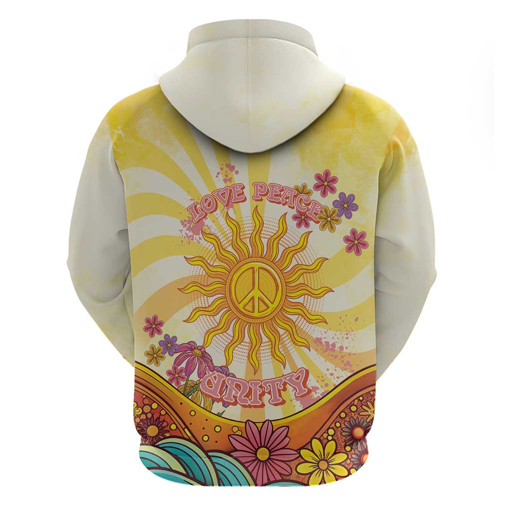 Love Peace Unity Hoodie Hippie Soul Sunflower LT05