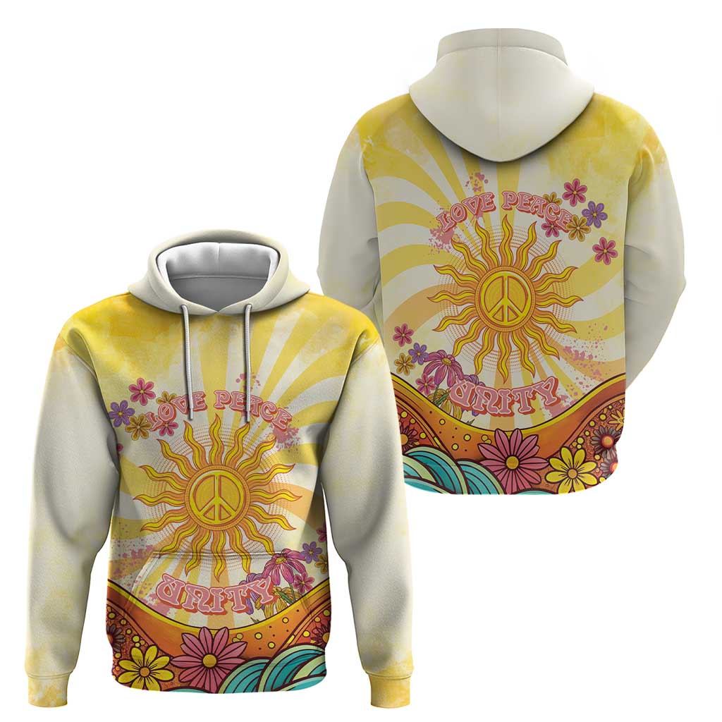 Love Peace Unity Hoodie Hippie Soul Sunflower LT05