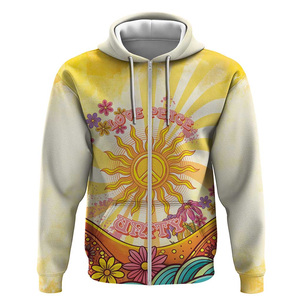 Love Peace Unity Hoodie Hippie Soul Sunflower LT05