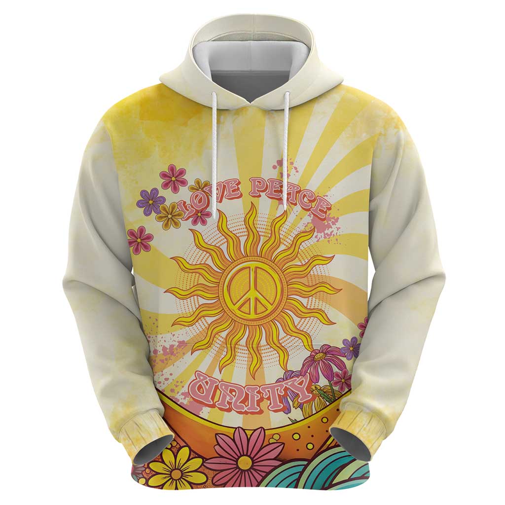 Love Peace Unity Hoodie Hippie Soul Sunflower LT05