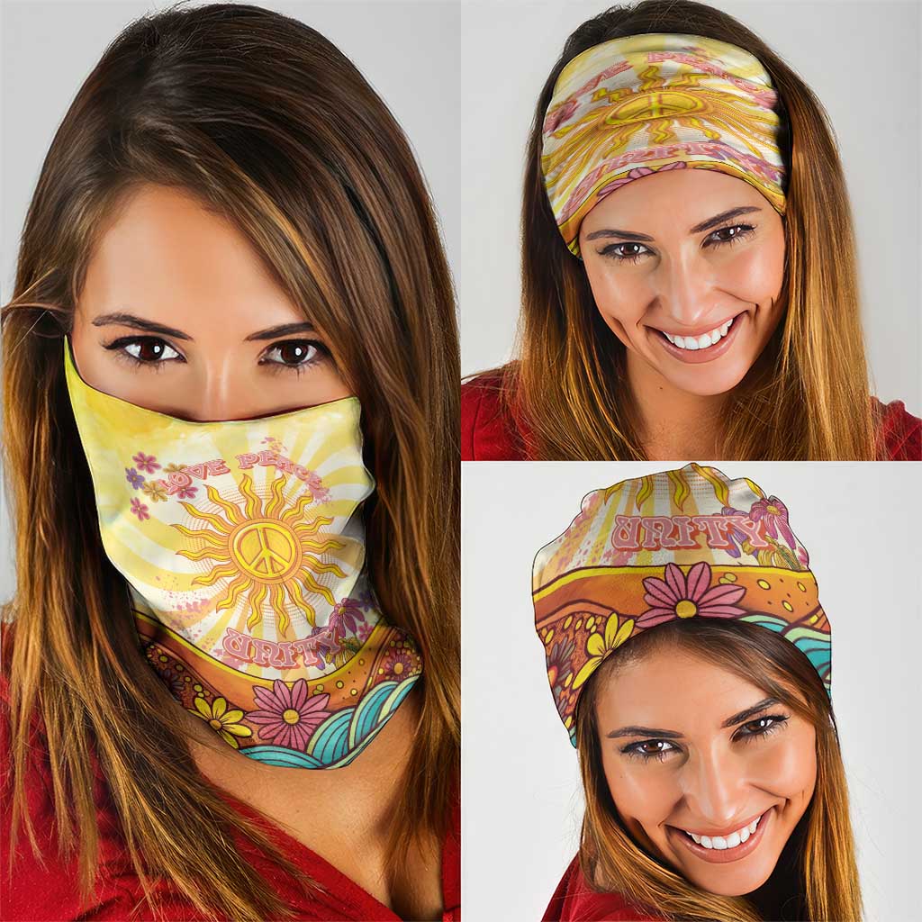 Love Peace Unity Neck Gaiter Hippie Soul Sunflower LT05