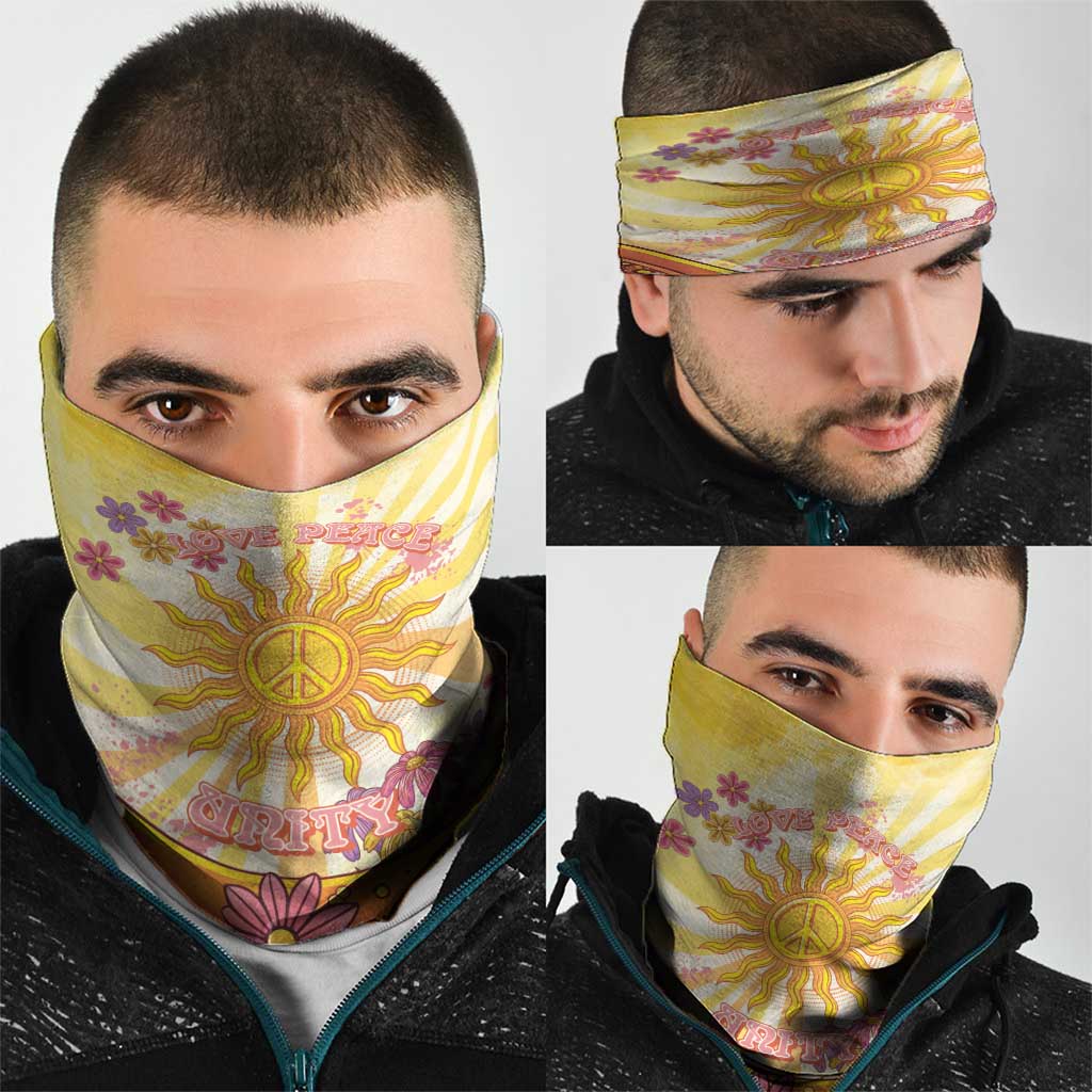 Love Peace Unity Neck Gaiter Hippie Soul Sunflower LT05