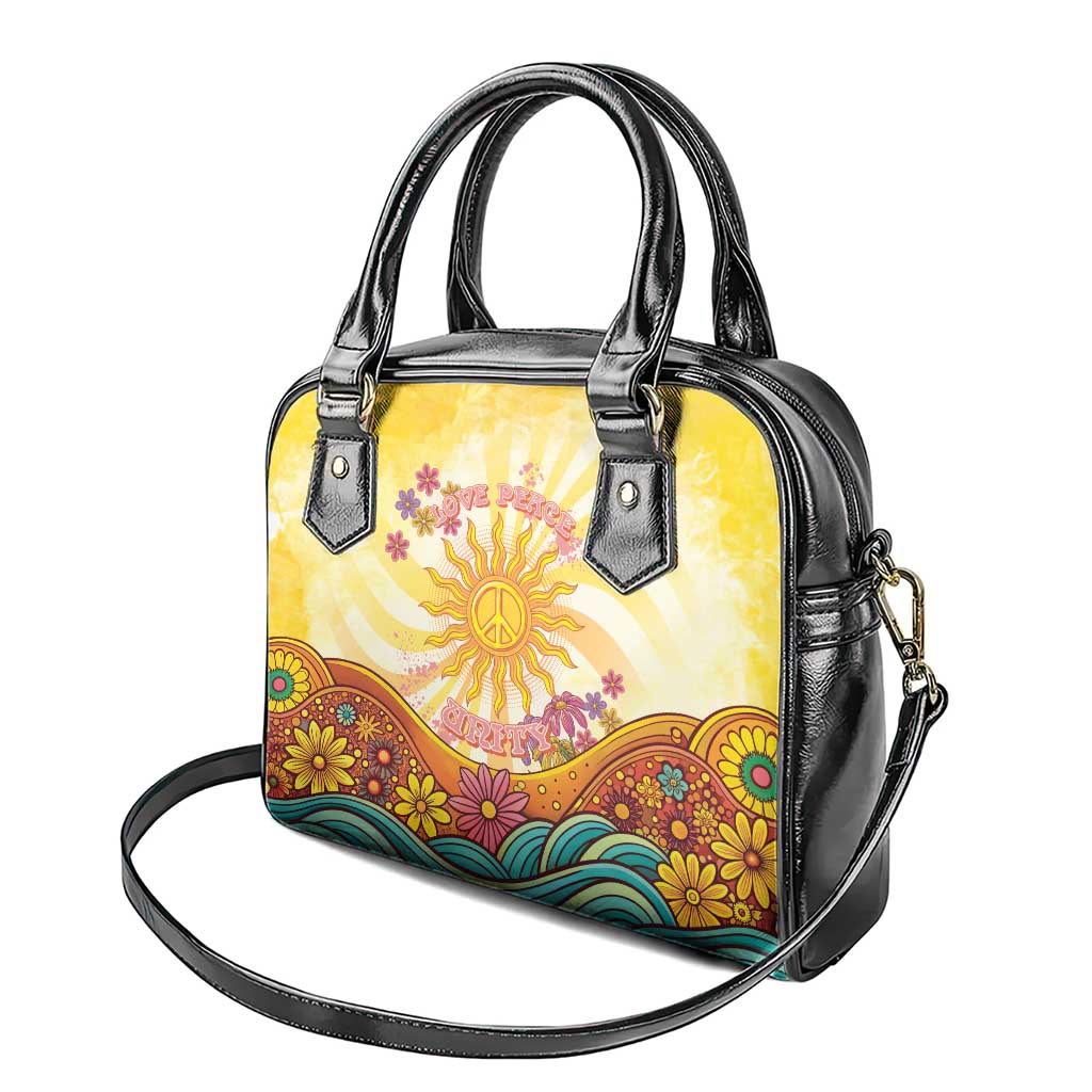 Love Peace Unity Shoulder Handbag Hippie Soul Sunflower LT05