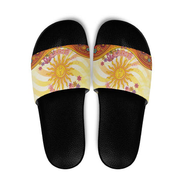 Love Peace Unity Slide Sandals Hippie Soul Sunflower LT05