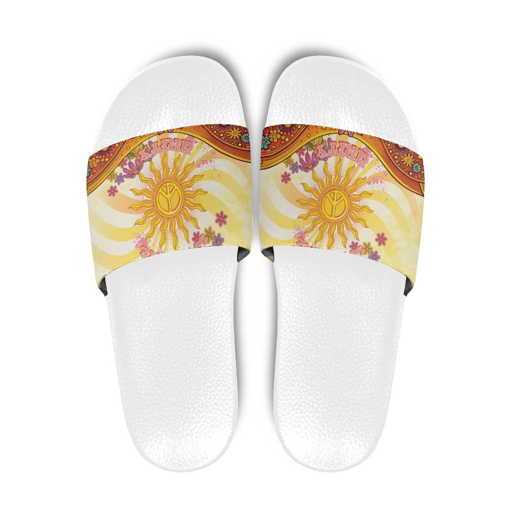 Love Peace Unity Slide Sandals Hippie Soul Sunflower LT05