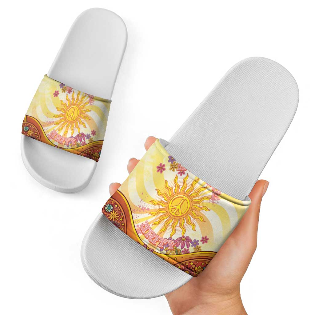 Love Peace Unity Slide Sandals Hippie Soul Sunflower LT05