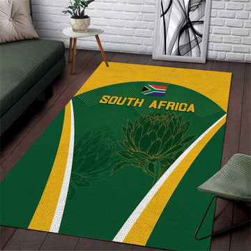 South Africa Cricket Area Rug Go Champions Protea Pattern LT05