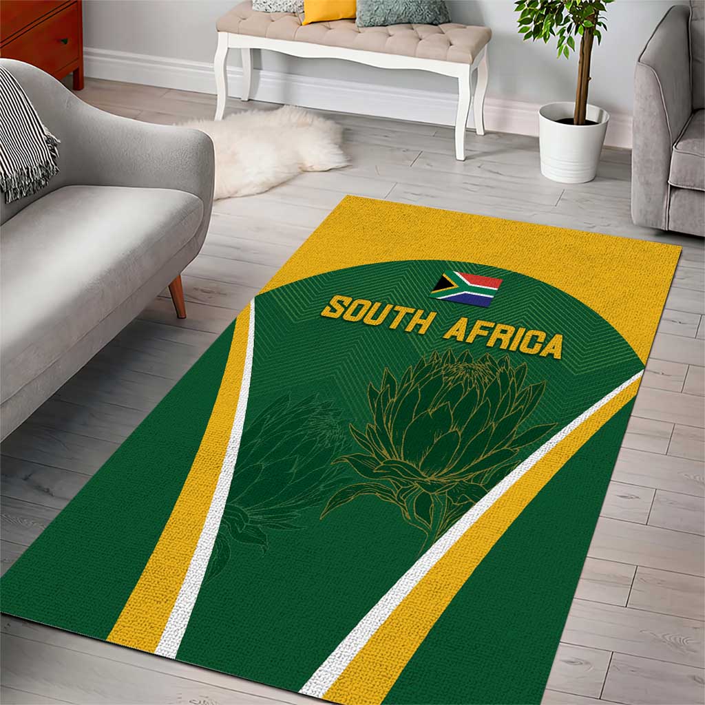South Africa Cricket Area Rug Go Champions Protea Pattern LT05